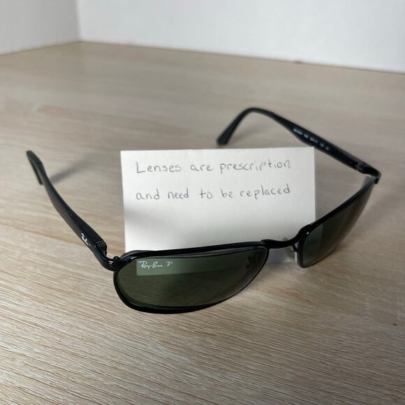 Ray-Ban RB3534 002 Black Flex Hinge Sunglasses Frames Only 59-17-135 - Picture 1 of 8